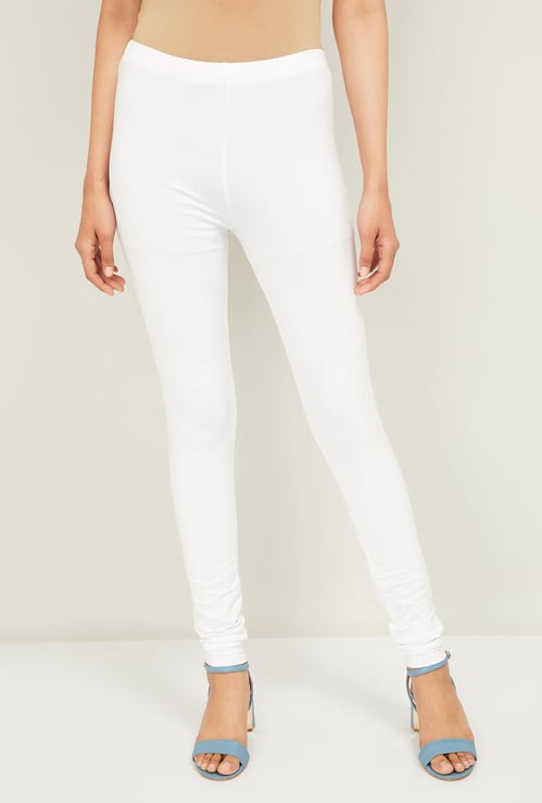 MELANGE Women Solid Elasticated Leggings