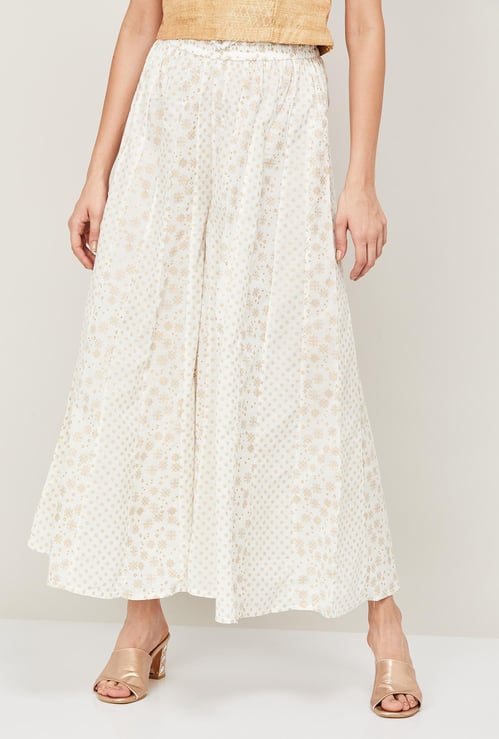 MELANGE Women Printed Flared Palazzos