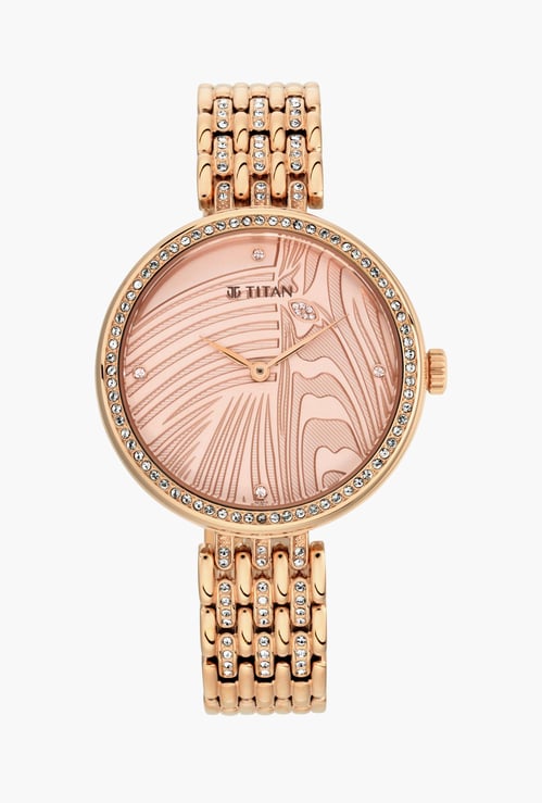 TITAN Women Embellished Analog Watch- 95129WM01