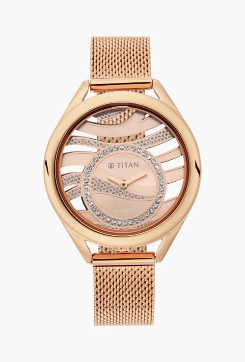 TITAN Women Embellished Analog Watch- 95130WM01