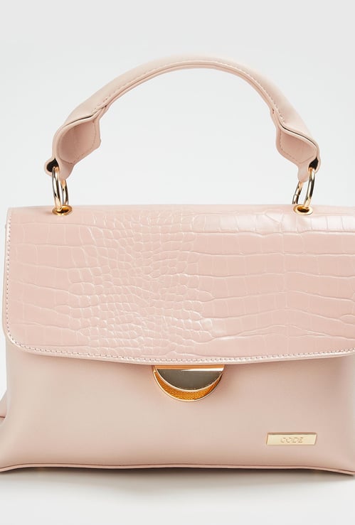 CODE Women Textured Satchel Bag