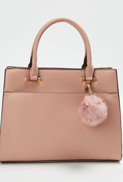 CODE Women Solid Handheld Bag with Attached Pouch
