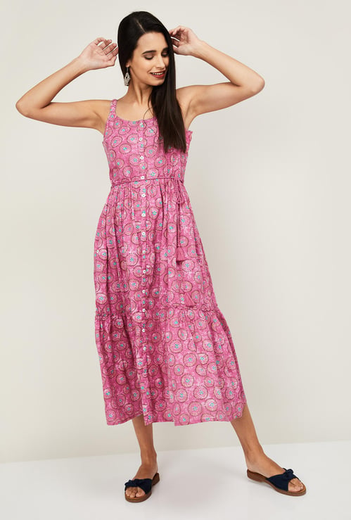 COLOUR ME Kyra Women Printed Ethnic A-Line Dress