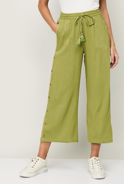 COLOUR ME Women Solid Straight Pants