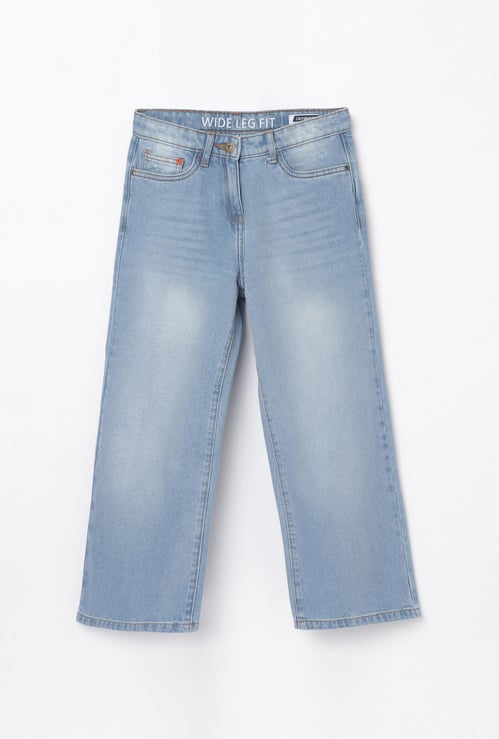 DENIMIZE Girls Stonewashed Regular Fit Jeans