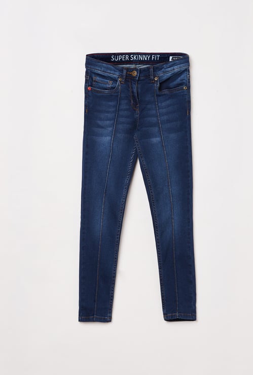 DENIMIZE Girls Stonewashed Skinny Fit Jeans