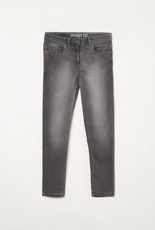 DENIMIZE Girls Light-Washed Skinny Fit Jeans