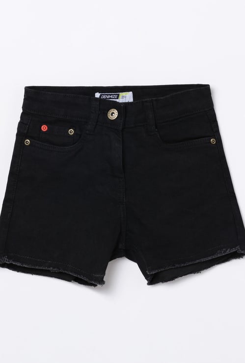 DENIMIZE Girls Solid Woven Shorts