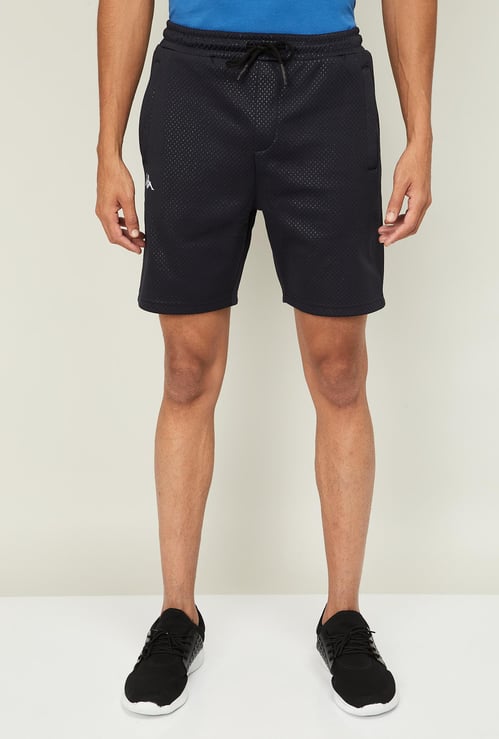 KAPPA Men Textured Knit Regular Fit Shorts
