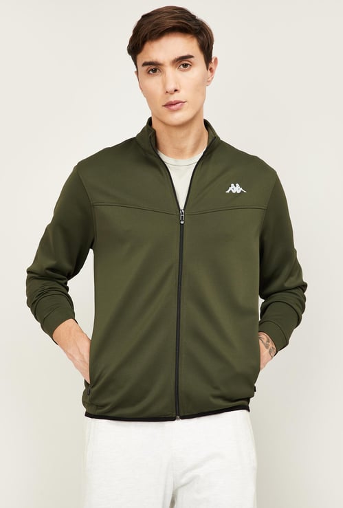 KAPPA Men Solid Full Sleeves Sweatshirt