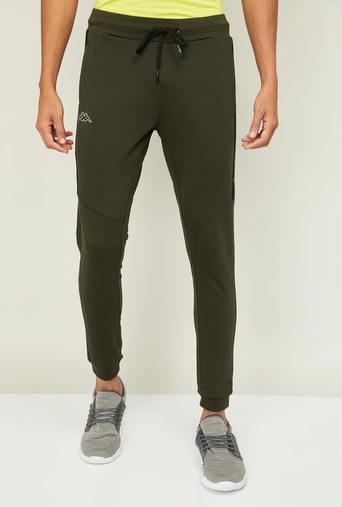 KAPPA Men Solid Slim Fit Elasticated Joggers