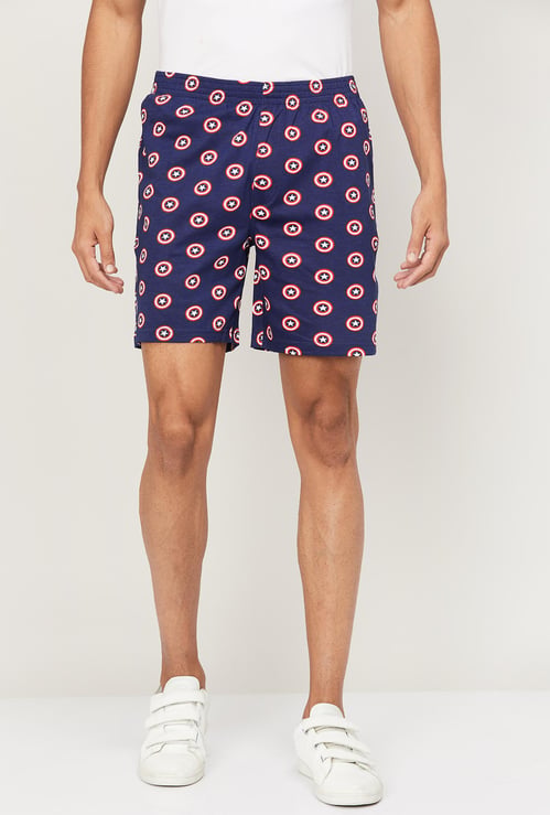 FREE AUTHORITY Men Printed Captain America Shorts