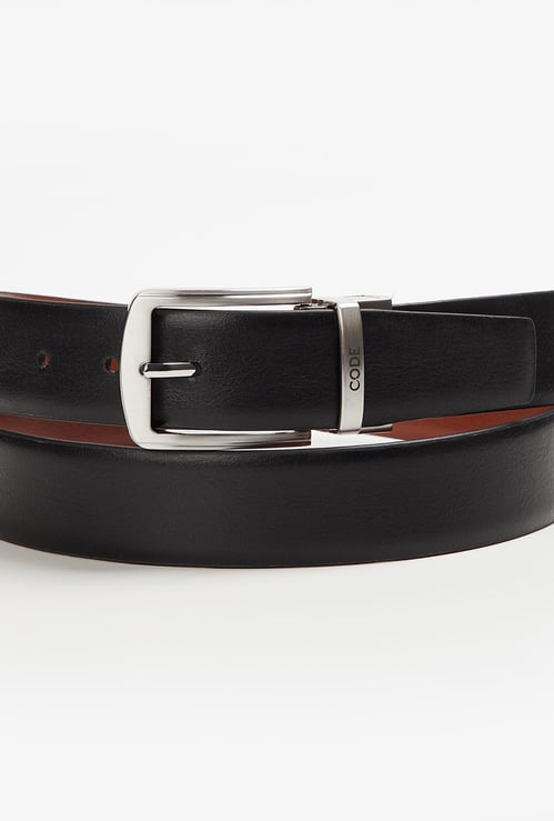 CODE Men Solid Reversible Formal Belt