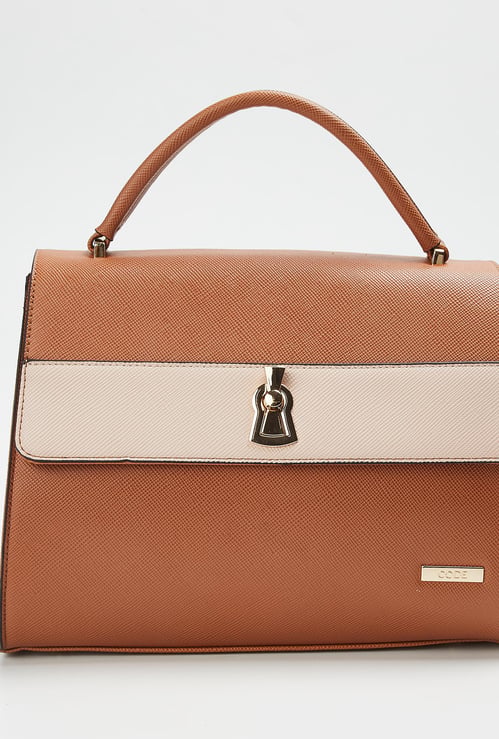 CODE Women Colorblocked Satchel Bag