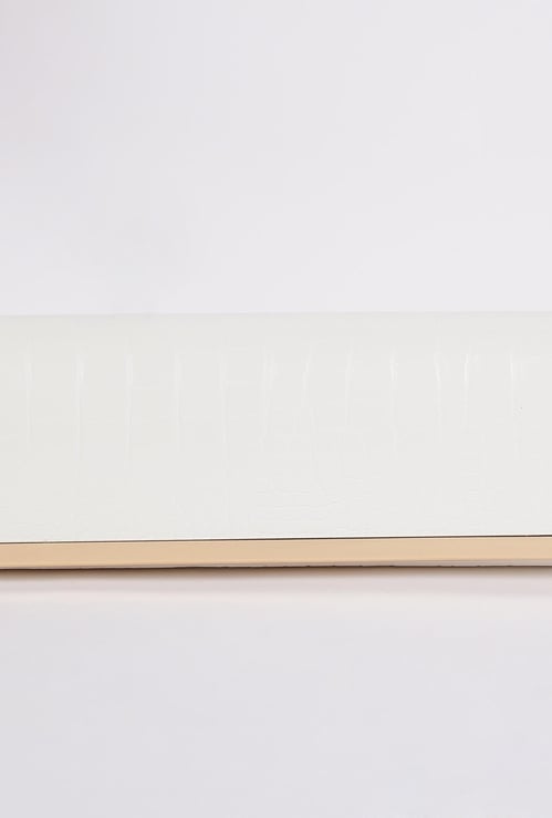 CODE Women Textured Clutch with Detachable Strap