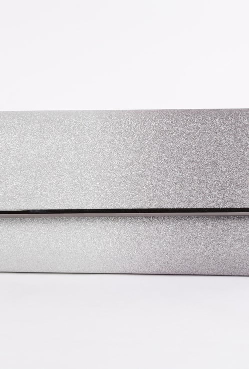 CODE Women Shimmery Clutch with Detachable Strap