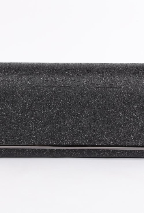 CODE Women Shimmery Clutch with Detachable Strap