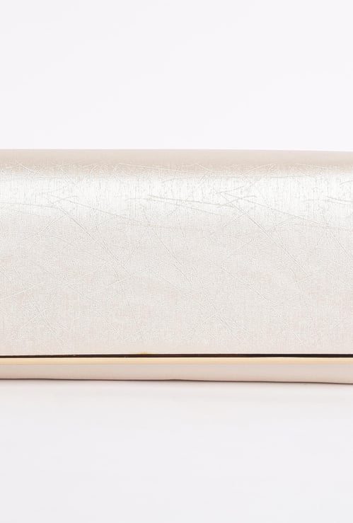 CODE Women Shimmery Clutch with Detachable Strap