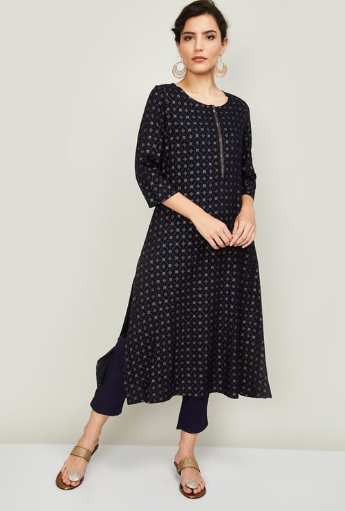 MELANGE Women Printed Kurta with Solid Pants