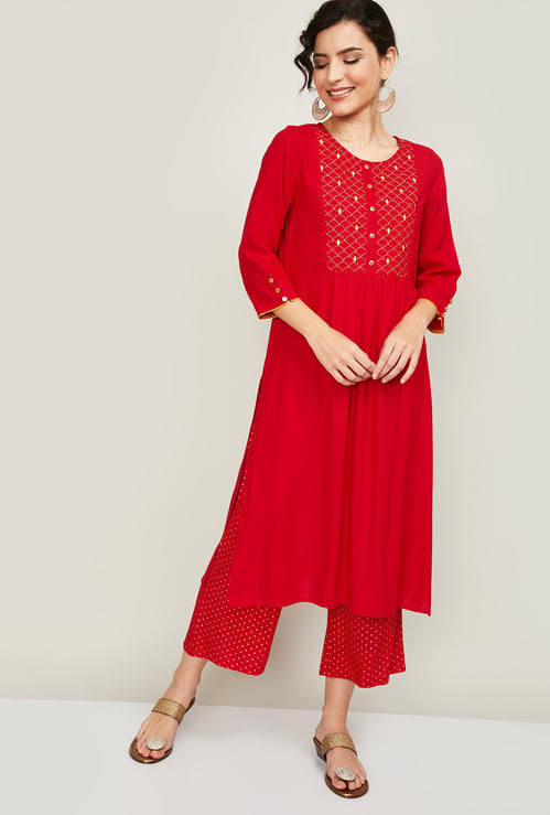 MELANGE Women Printed Kurta with Palazzos