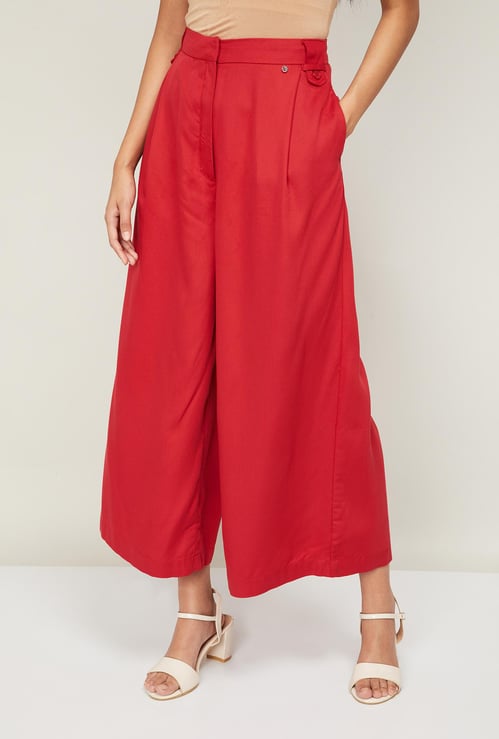 VAN HEUSEN Women Solid Palazzo Trousers