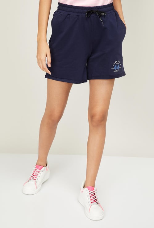 ALLEN SOLLY Women Solid Elasticated Shorts