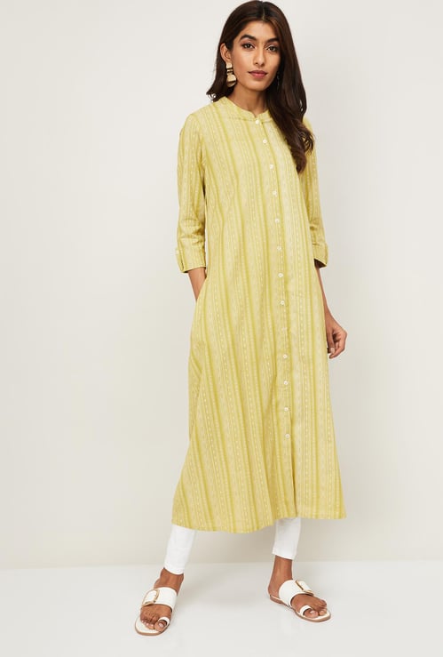 MELANGE Women Striped A-line Kurta
