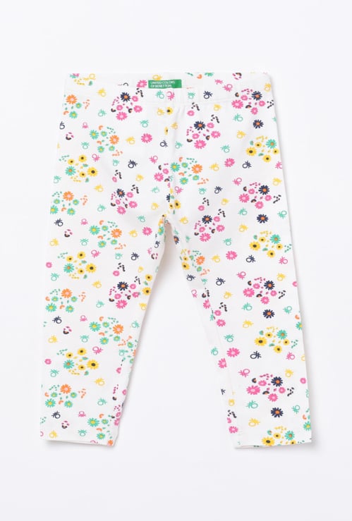 UNITED COLORS OF BENETTON Girls Printed Elasticated Leggings