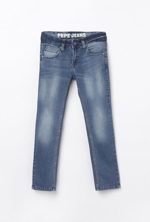 PEPE JEANS Boys Washed Slim Fit Jeans