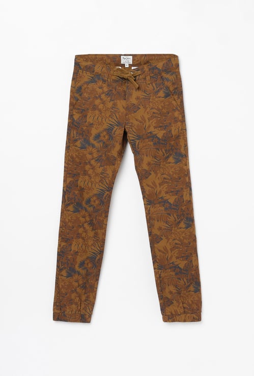 PEPE JEANS Boys Camouflage Print Casual Trousers