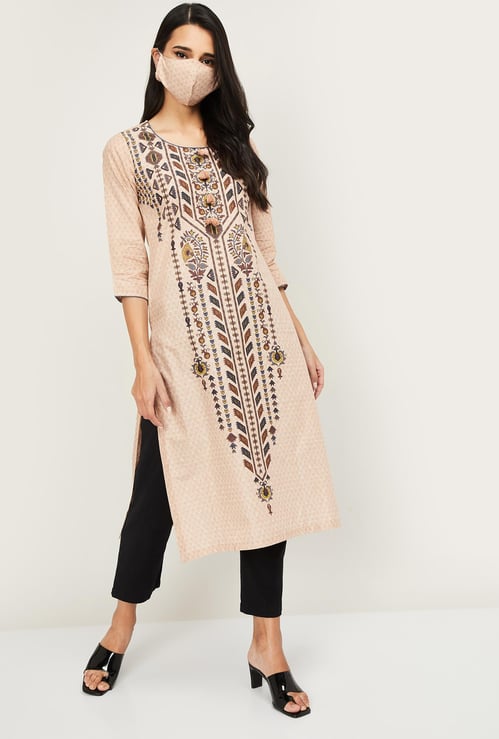 BIBA Women Printed Straight Kurta
