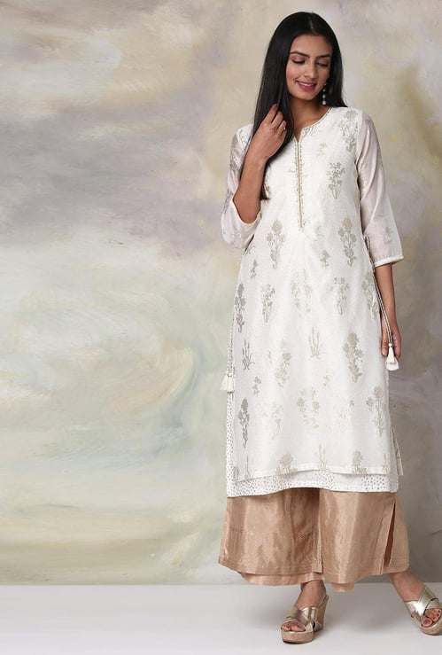 BIBA Women Printed Straight Kurta