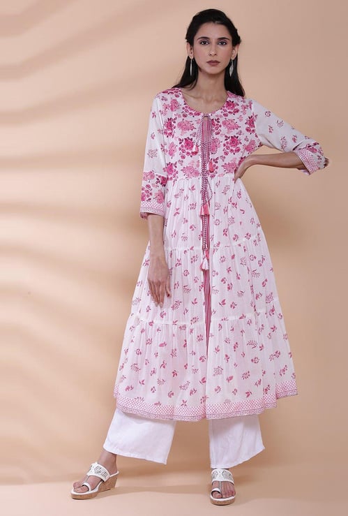 BIBA Women Printed Two-Piece Kurta