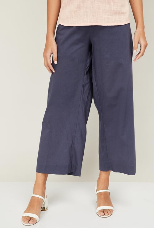 BIBA Women Solid Palazzo Trousers