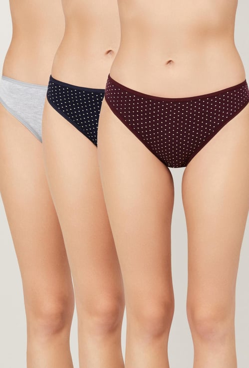 GINGER Women Printed Hipster Panties - Set of 3