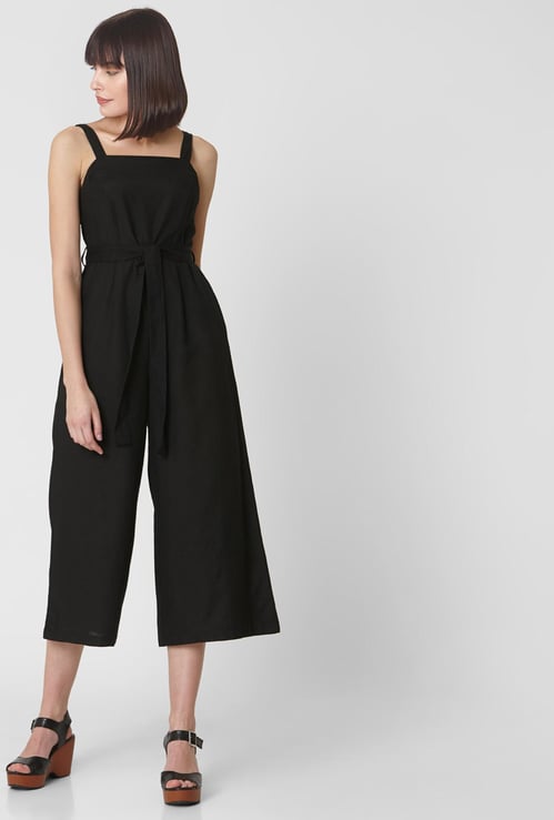 VERO MODA Women Solid Shoulder Straps Cropped Jumpsuit