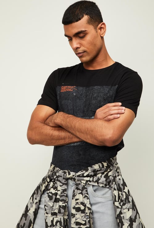 KILLER Men Printed Crew Neck T-shirt