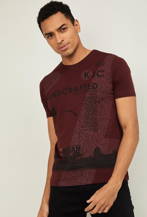 KILLER Men Printed Regular Fit Crew Neck T-shirt
