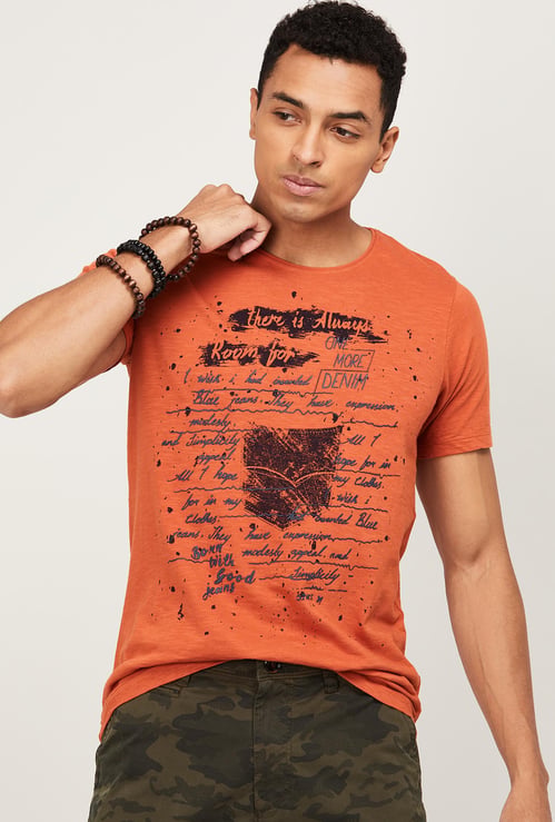 KILLER Men Printed Crew Neck Casual T-shirt
