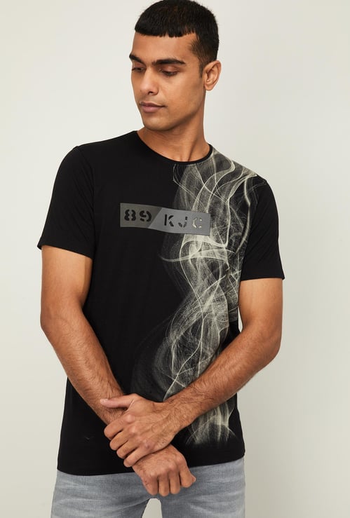 KILLER Men Graphic Print Regular Fit Crew Neck T-shirt
