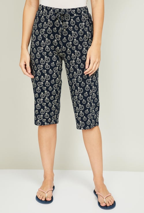 GINGER Women Printed Elasticated Capris