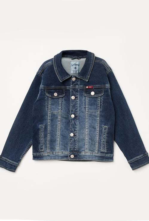 LEE COOPER JUNIORS Boys Faded Denim Jacket