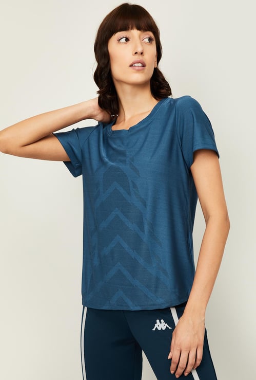 KAPPA Women Solid Round Neck T-shirt