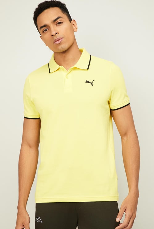 PUMA Men Solid Regular Fit Polo T-shirt