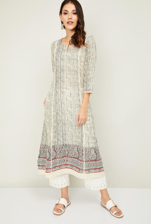 MELANGE Women Printed A-line Kurta