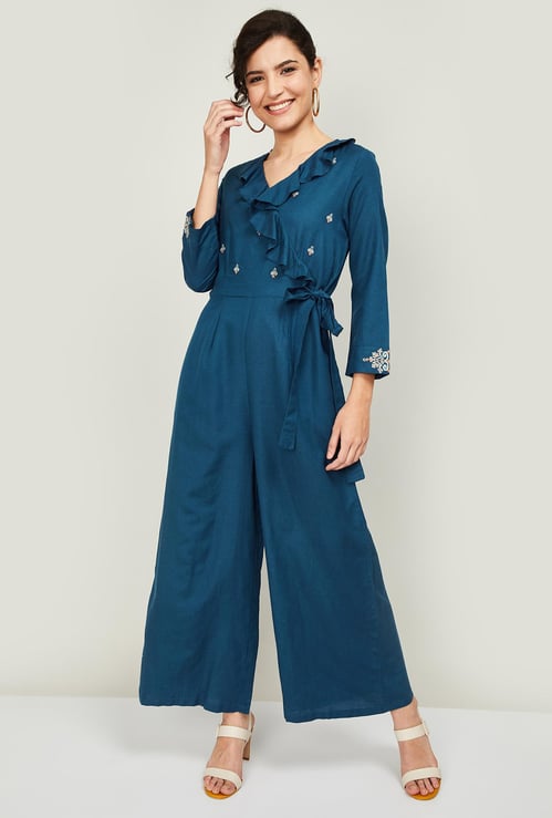 GLOBAL DESI Women Embroidered Jumpsuit