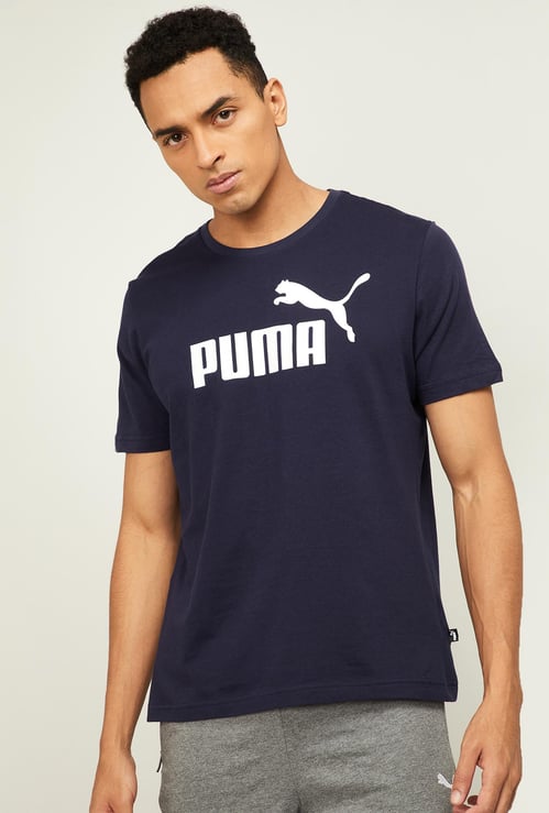 PUMA Men Printed Regular Fit Crew Neck T-shirt