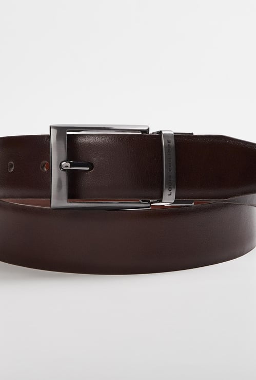 LOUIS PHILIPPE Men Solid Reversible Formal Belt