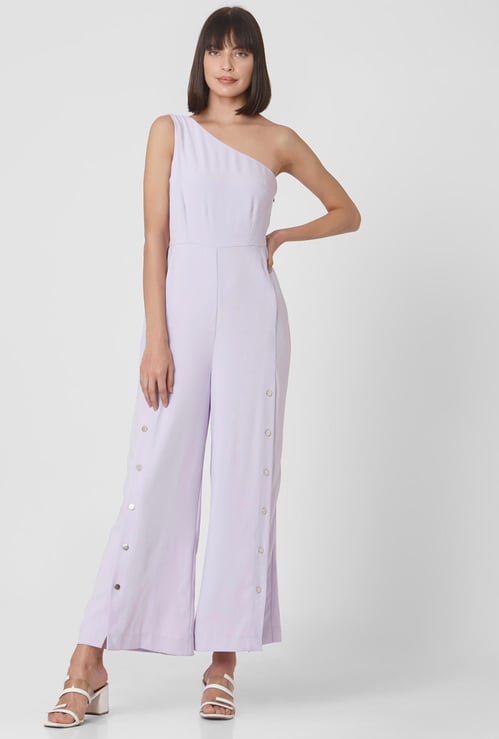 VERO MODA Women Solid One-Shoulder Jumpsuit