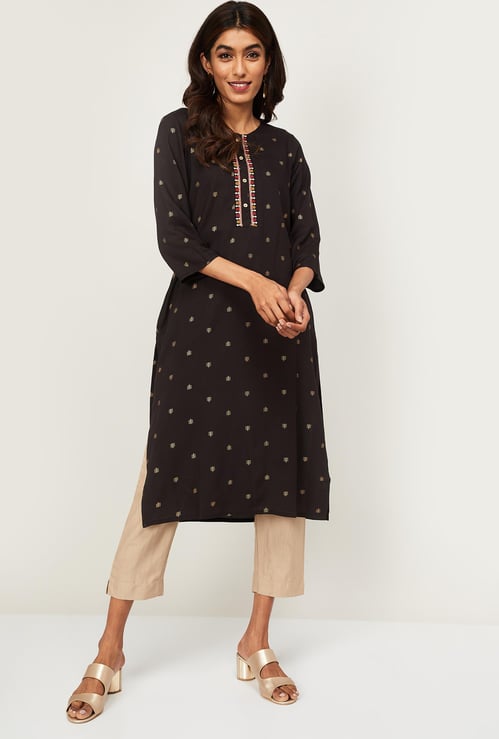 MELANGE Women Printed Straight Kurta